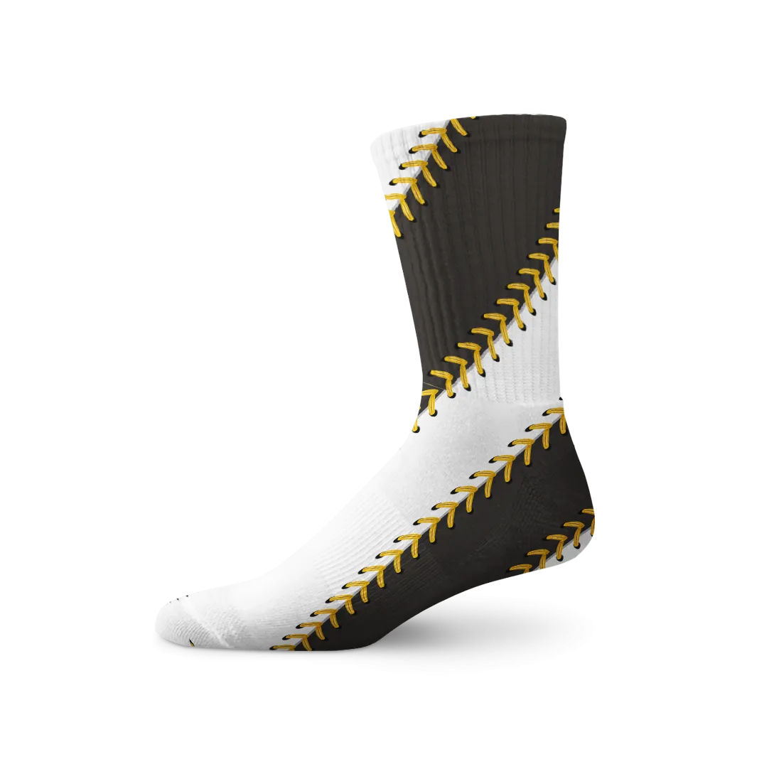 Pittsburgh Ball Stitch Crew Socks