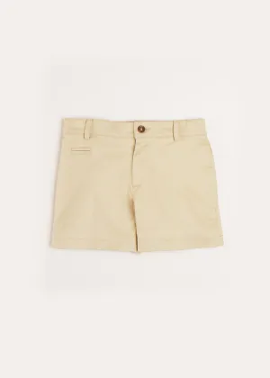 Plain Chino Shorts in Camel (4-10yrs)