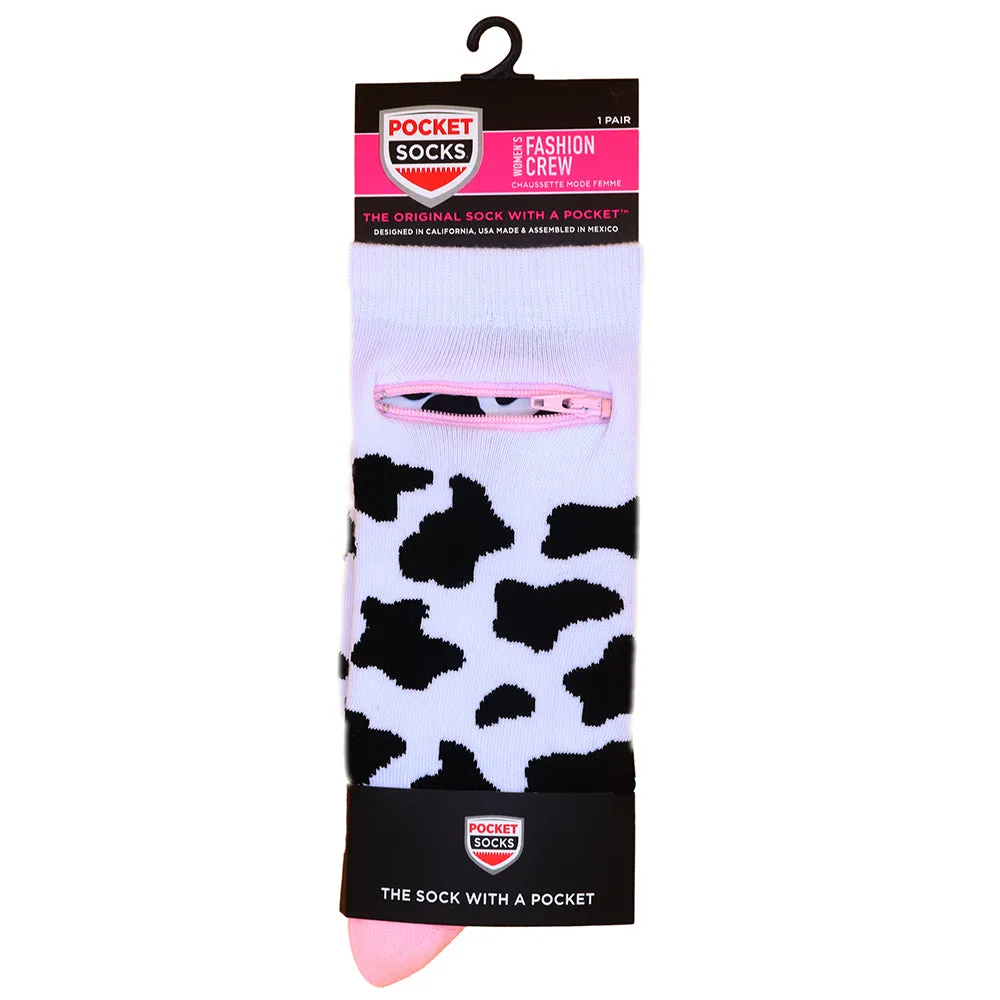 Pocket Socks® Moo Cow, Womens