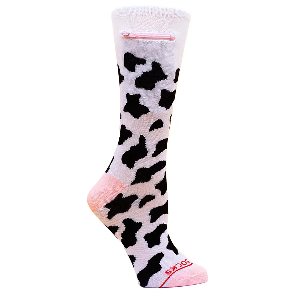 Pocket Socks® Moo Cow, Womens