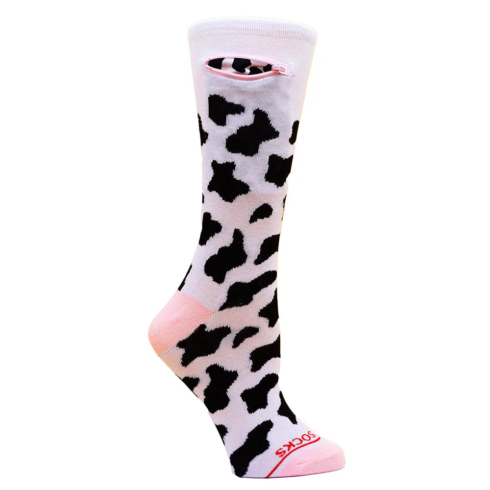 Pocket Socks® Moo Cow, Womens