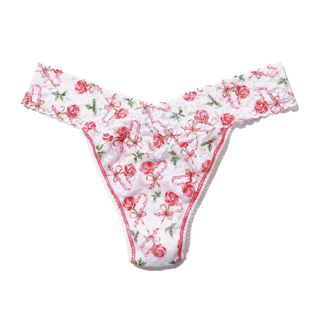 Printed Signature Lace Original Rise Thong