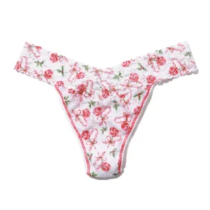 Printed Signature Lace Original Rise Thong