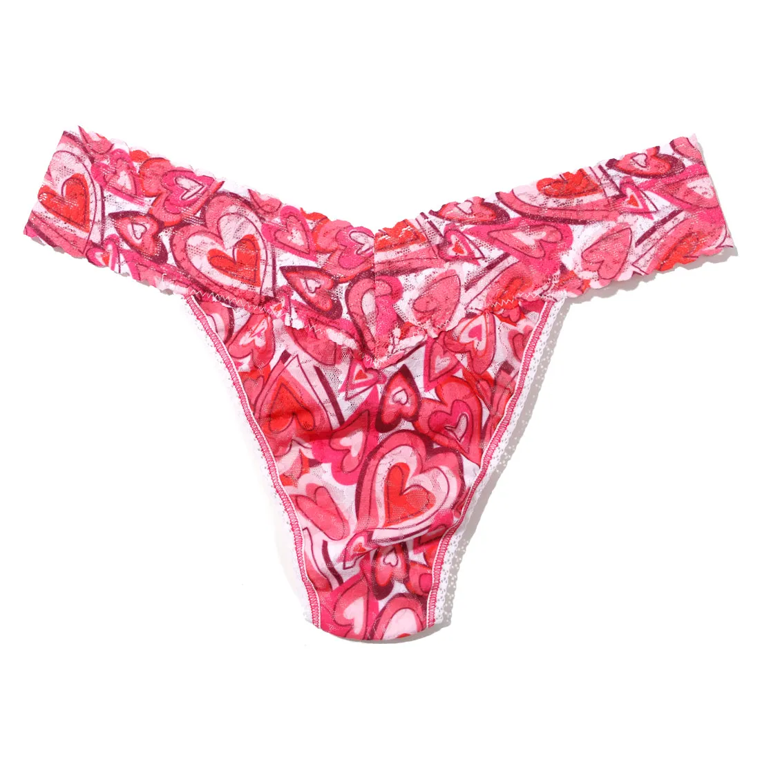 Printed Signature Lace Original Rise Thong