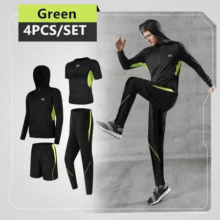 Quick Dry Running Set Men 6PCS/SET