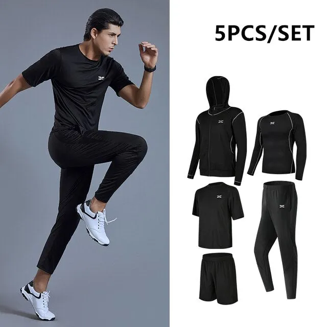 Quick Dry Running Set Men 6PCS/SET