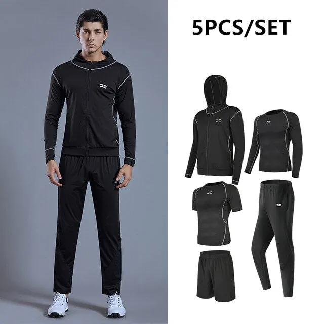 Quick Dry Running Set Men 6PCS/SET