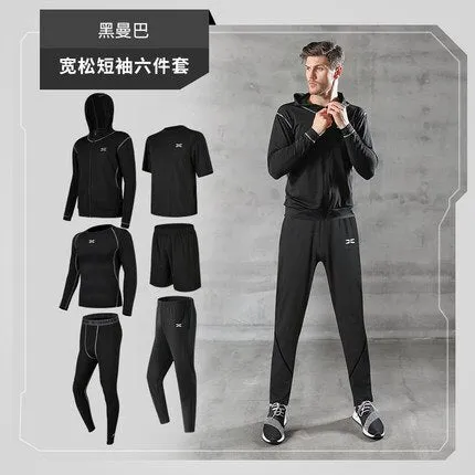 Quick Dry Running Set Men 6PCS/SET