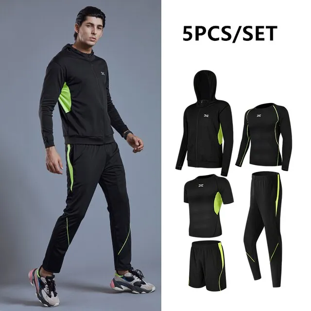 Quick Dry Running Set Men 6PCS/SET