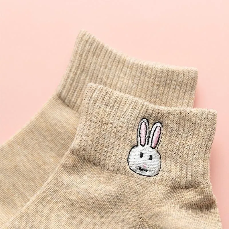 Quirky Cotton Ankle Socks - Pair of 5