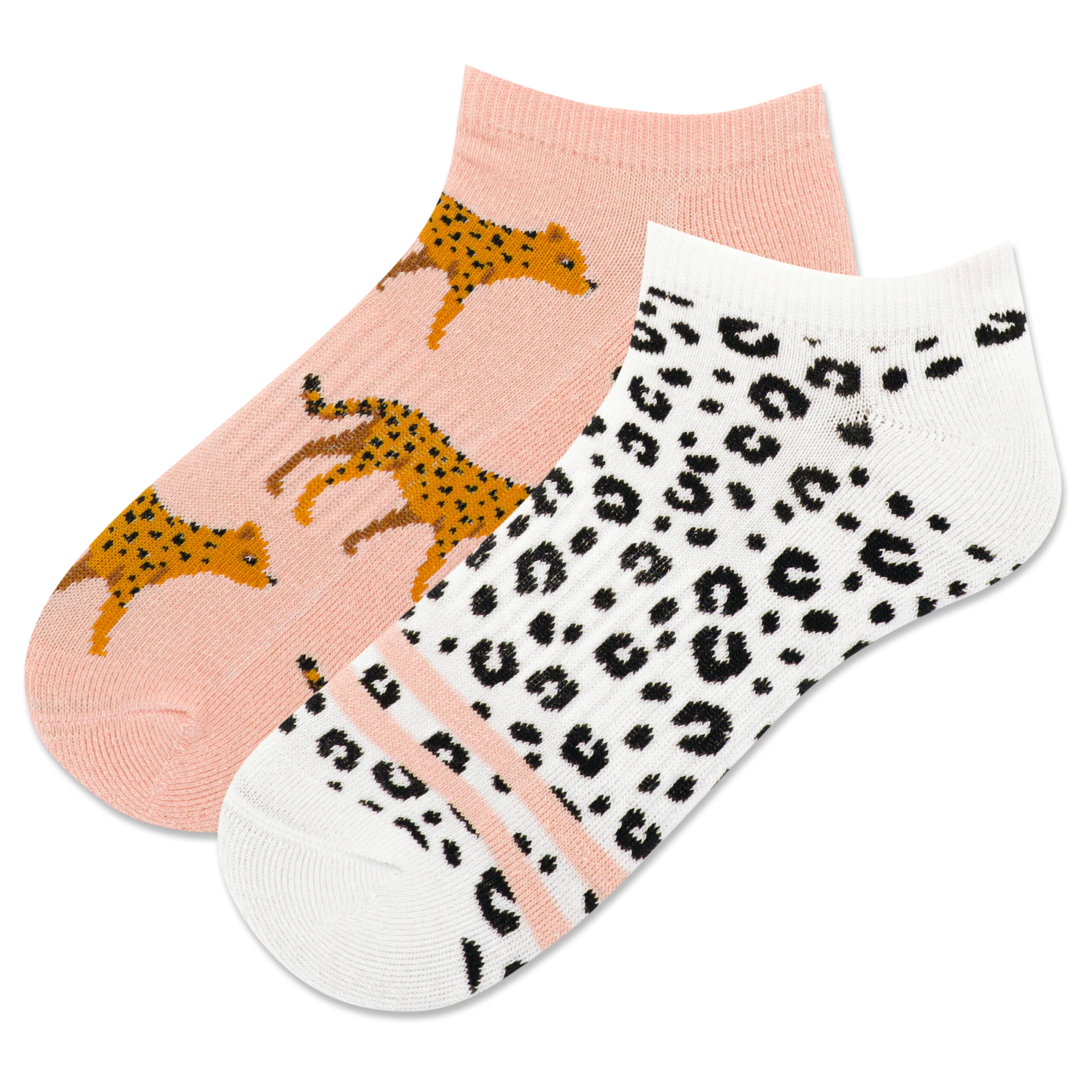 "Cheetah" Polyester Ankle Socks by Hot Sox - 2 Pack - Medium - SALE