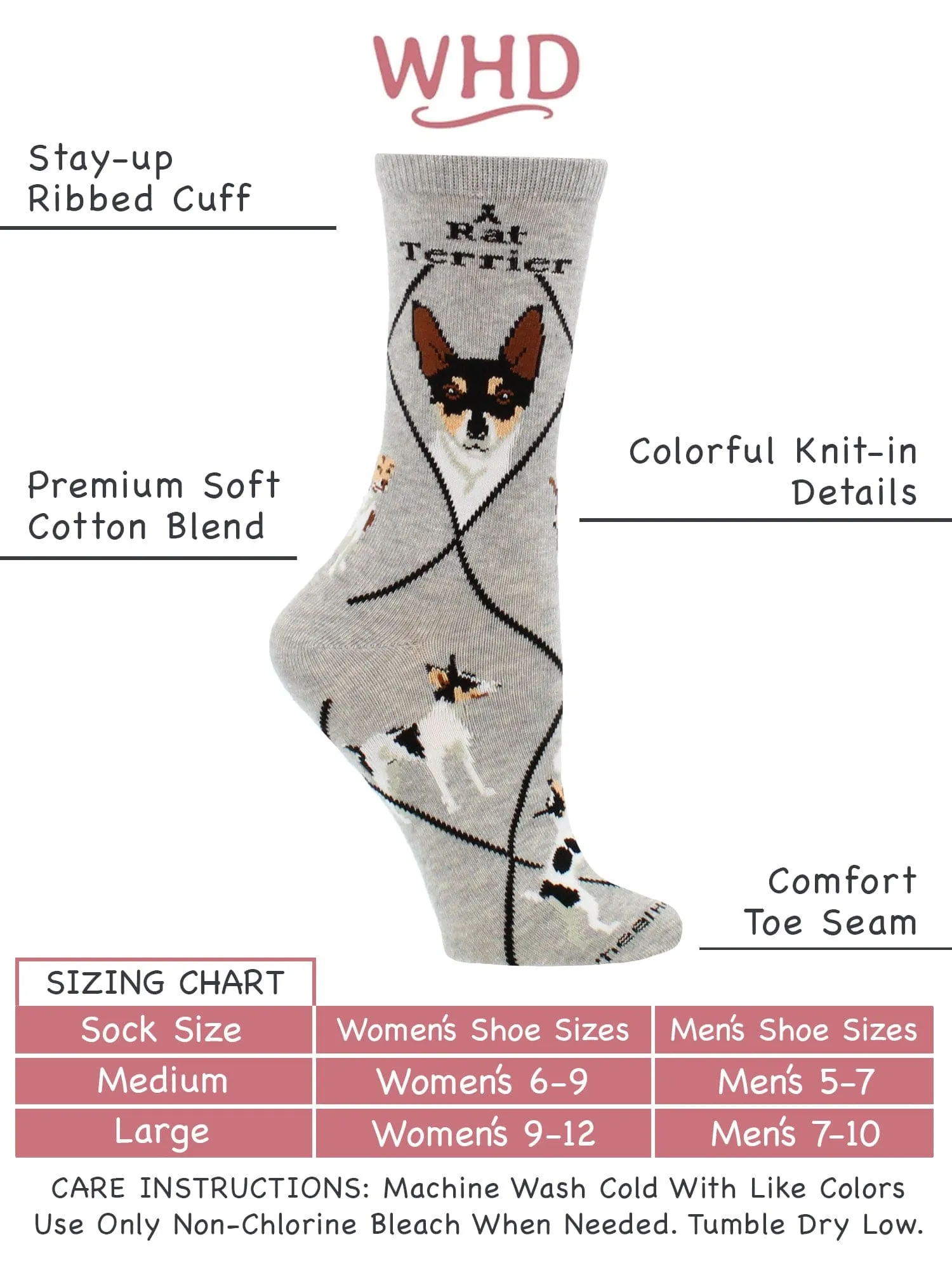 Rat Terrier Socks Perfect Dog Lovers Gift
