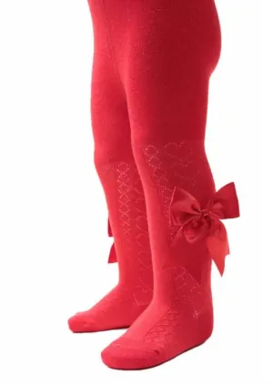 Red Ankle Bow Tights