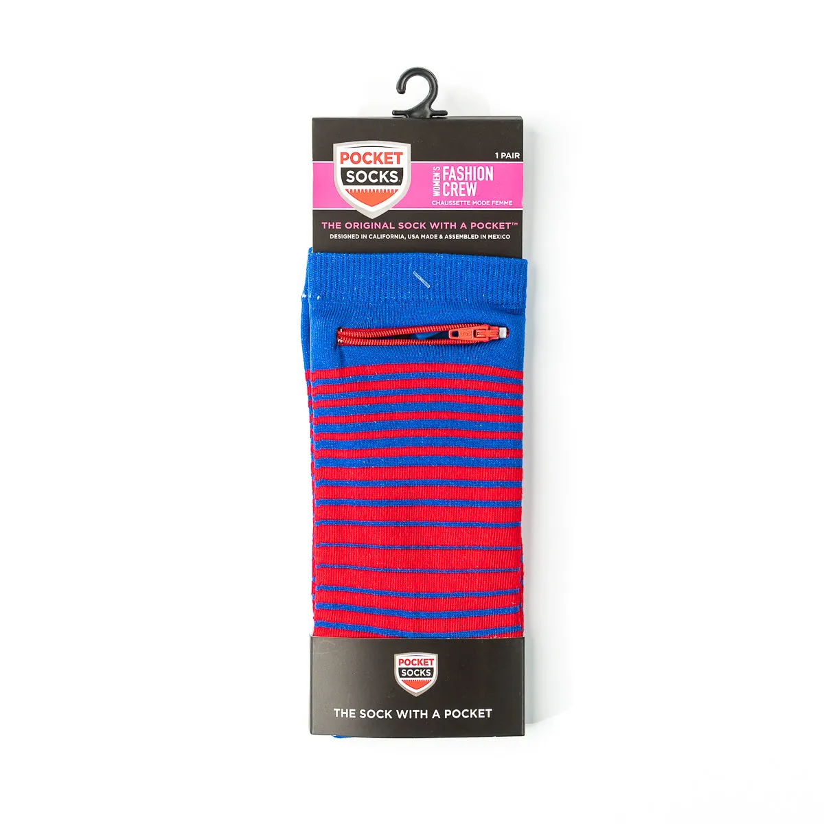 Red - Blue, Fashion Crew Pocket Socks®