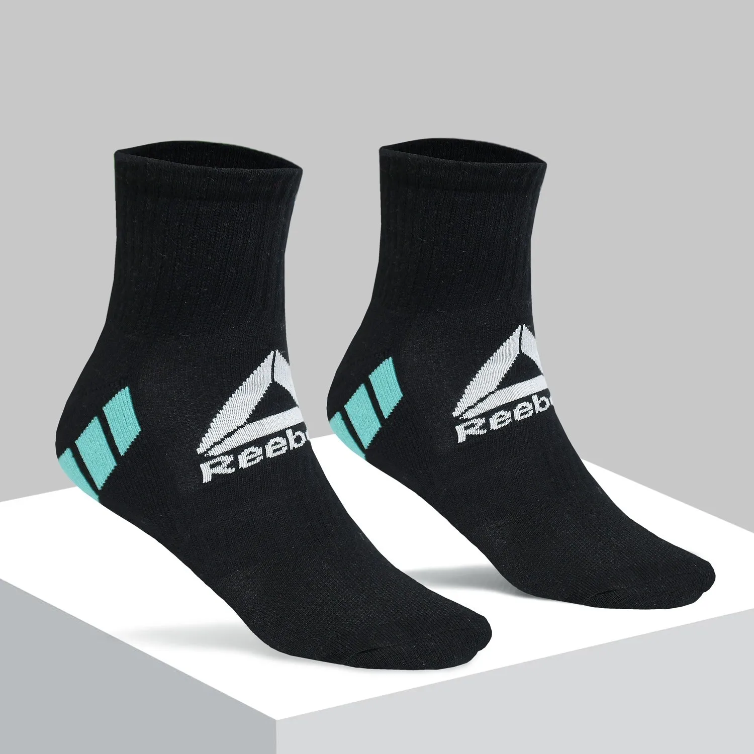 Reebok Ankle Socks Pack of 3 Black & Blue