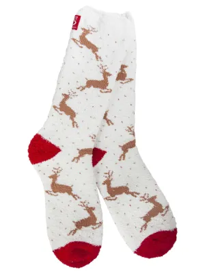Reindeer Fuzzy Sock