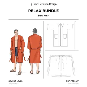 Relax Robe   Short Pattern Bundle - Men