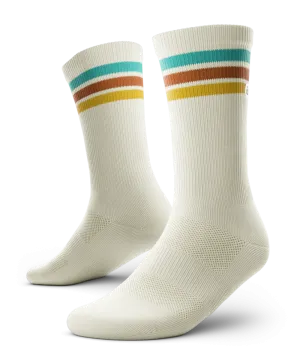 Retro Off White Crew Socks