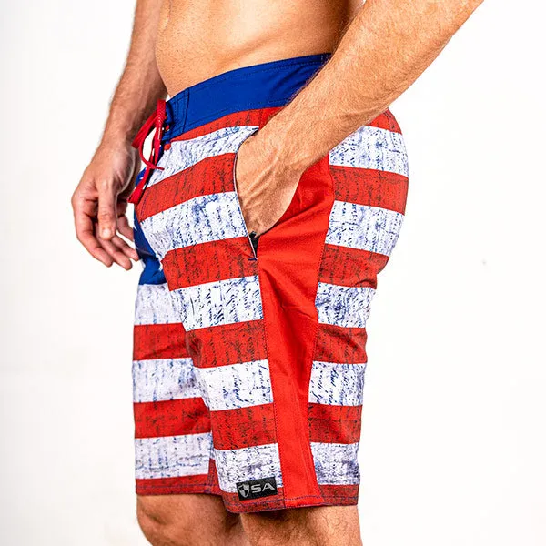 SA BOARD SHORTS 2.0 | AMERICAN FLAG