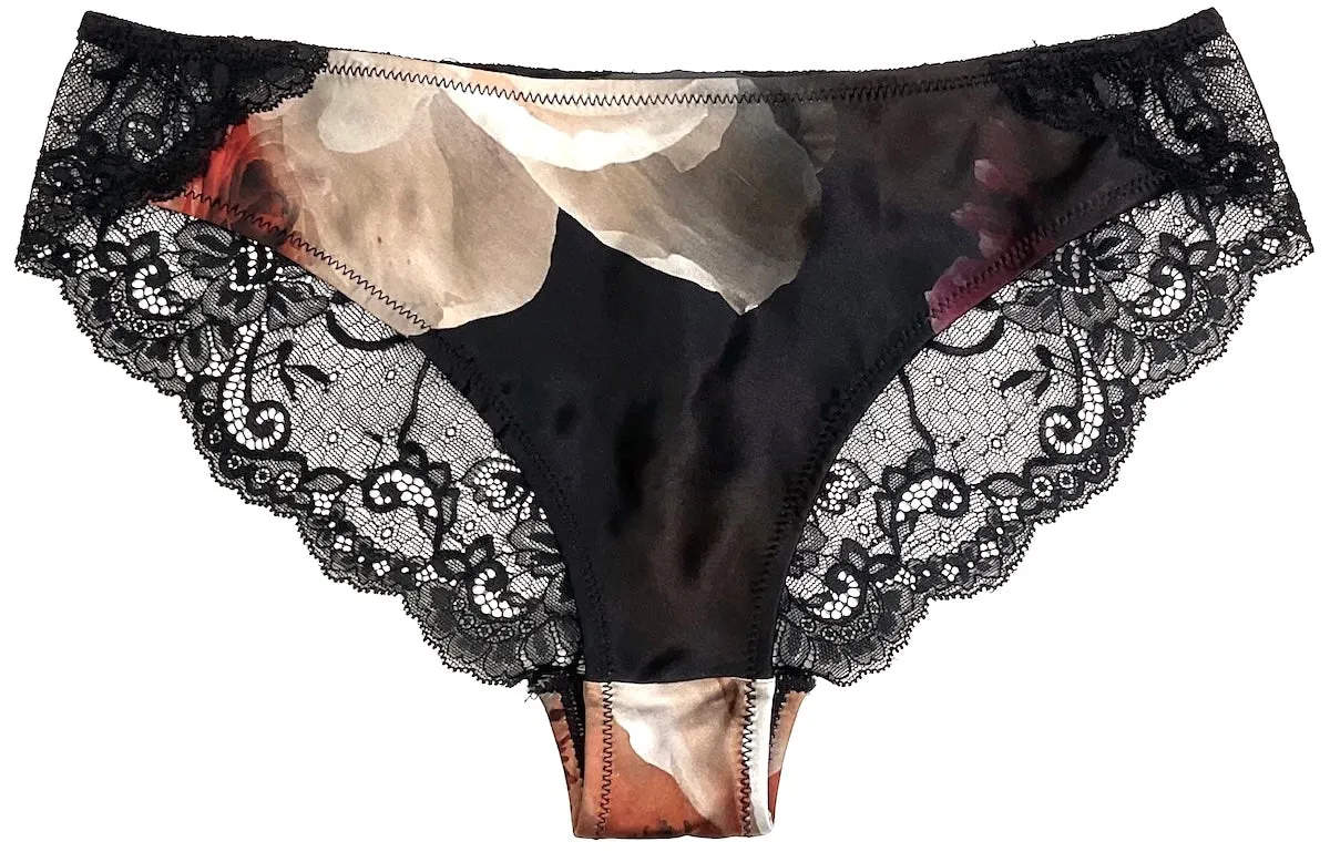 Samantha Chang Eloise Printed Silk Lace Brief