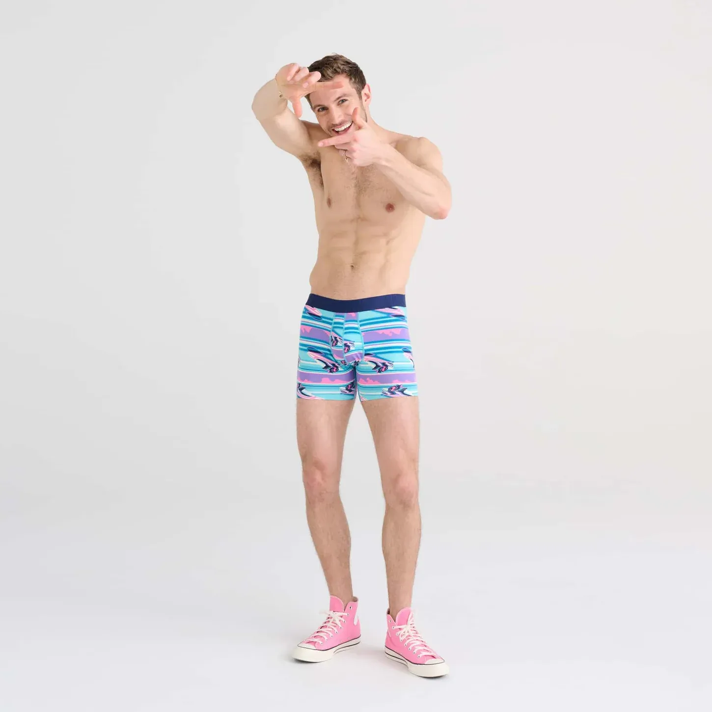 Saxx Droptemp™ Cooling Cotton Underwear -  Jetski Stripe- Pool