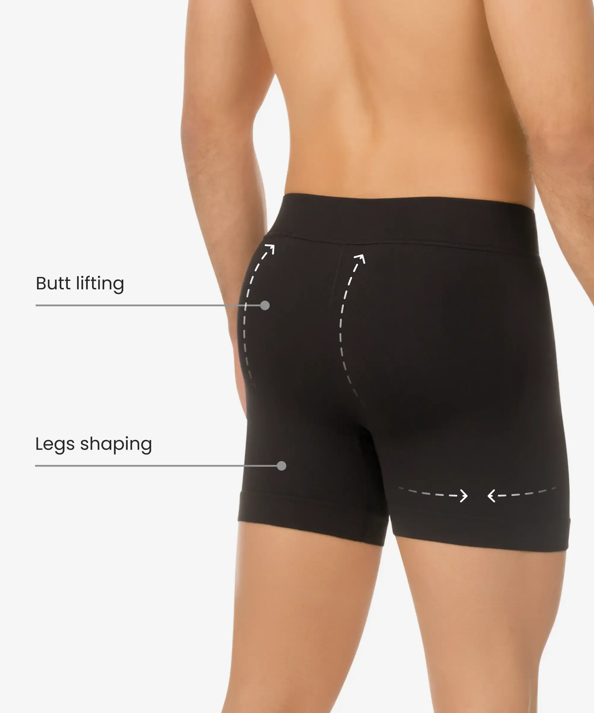 Seamless butt-lifter control boxer - Style 7020