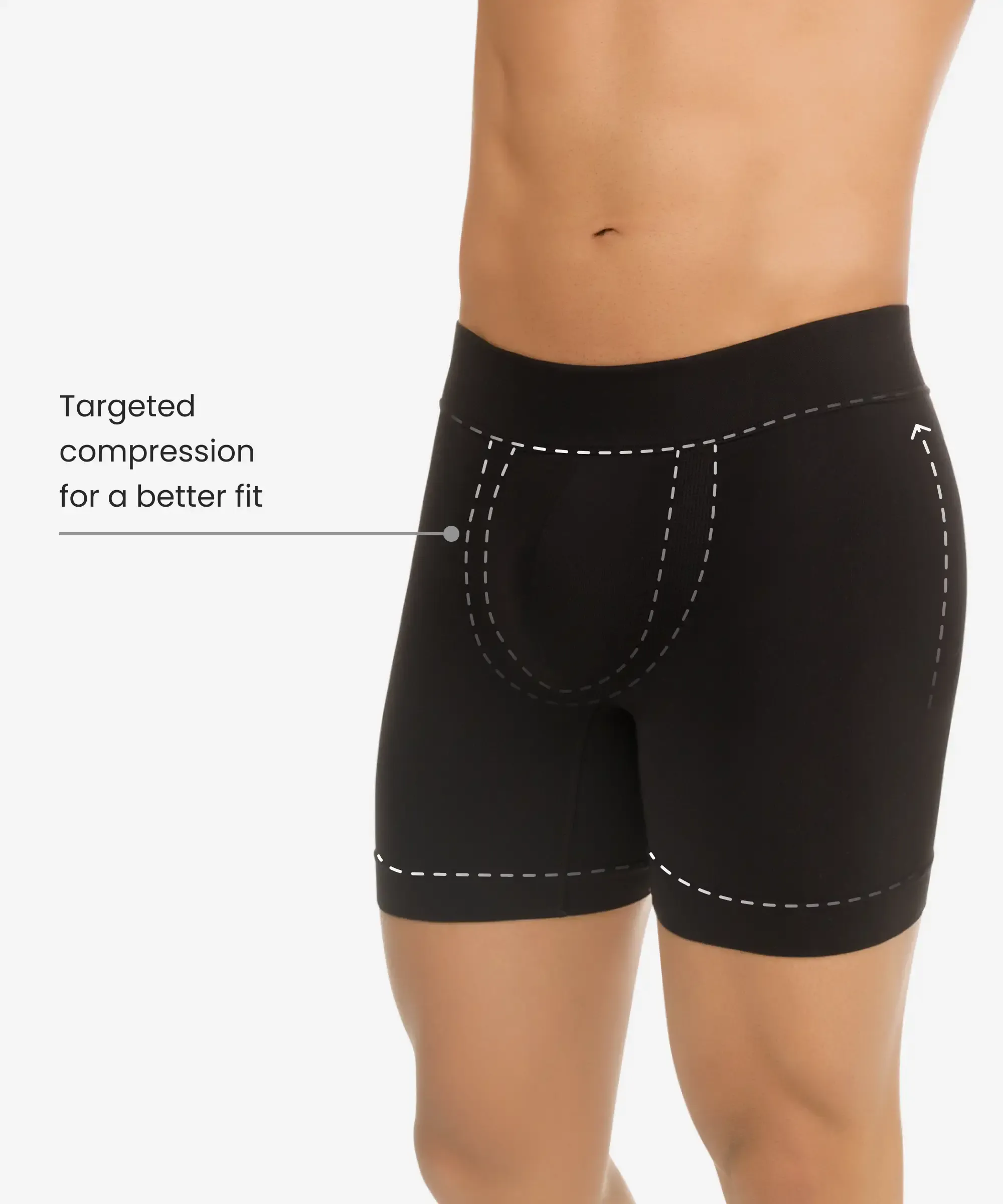 Seamless butt-lifter control boxer - Style 7020