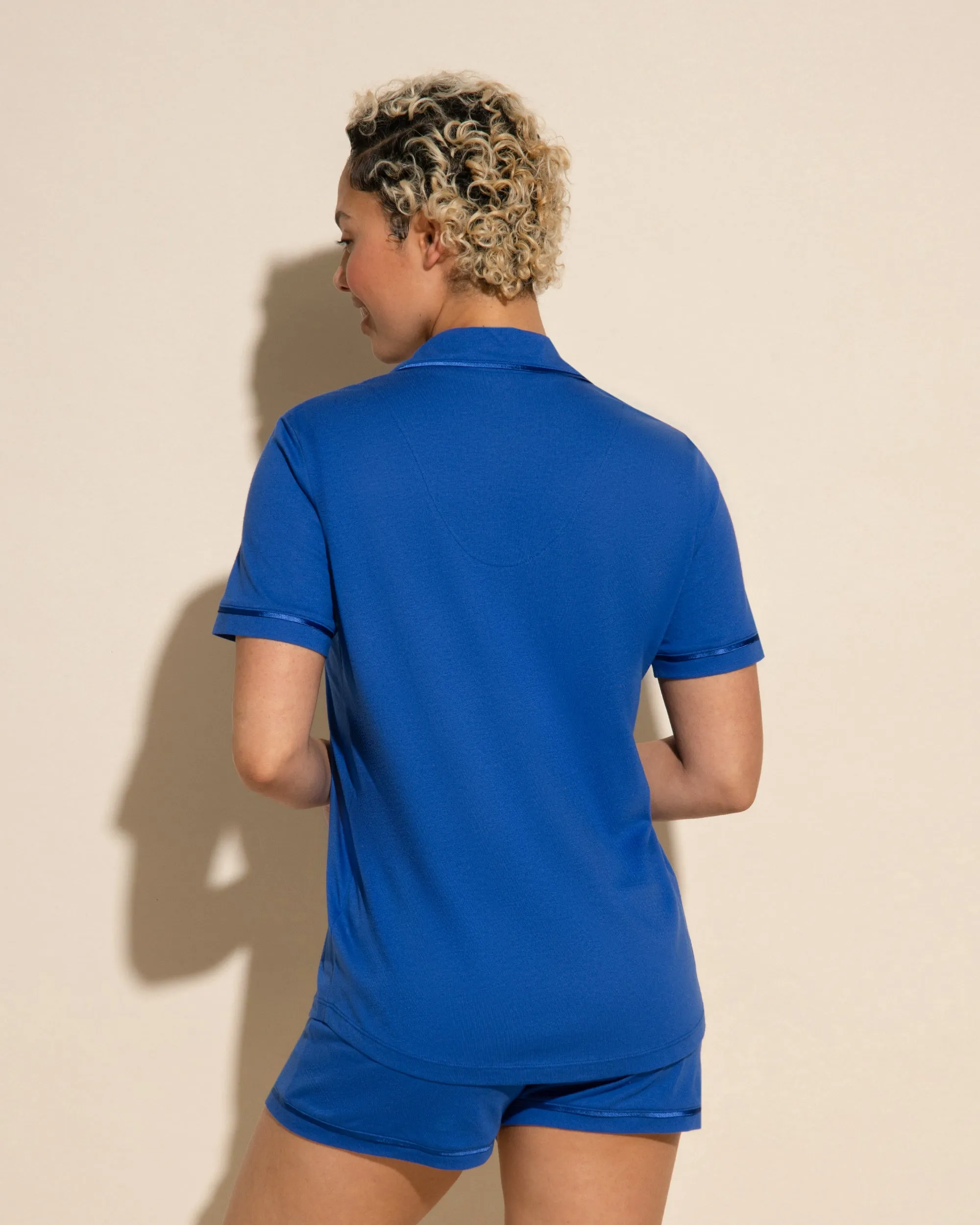 Short Sleeve Top & Boxer Pajama Set