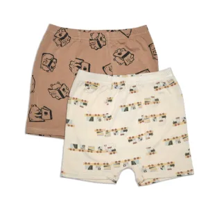 Silkberry Boys 2pack Bamboo Boxer Briefs Storybook Bear Mix