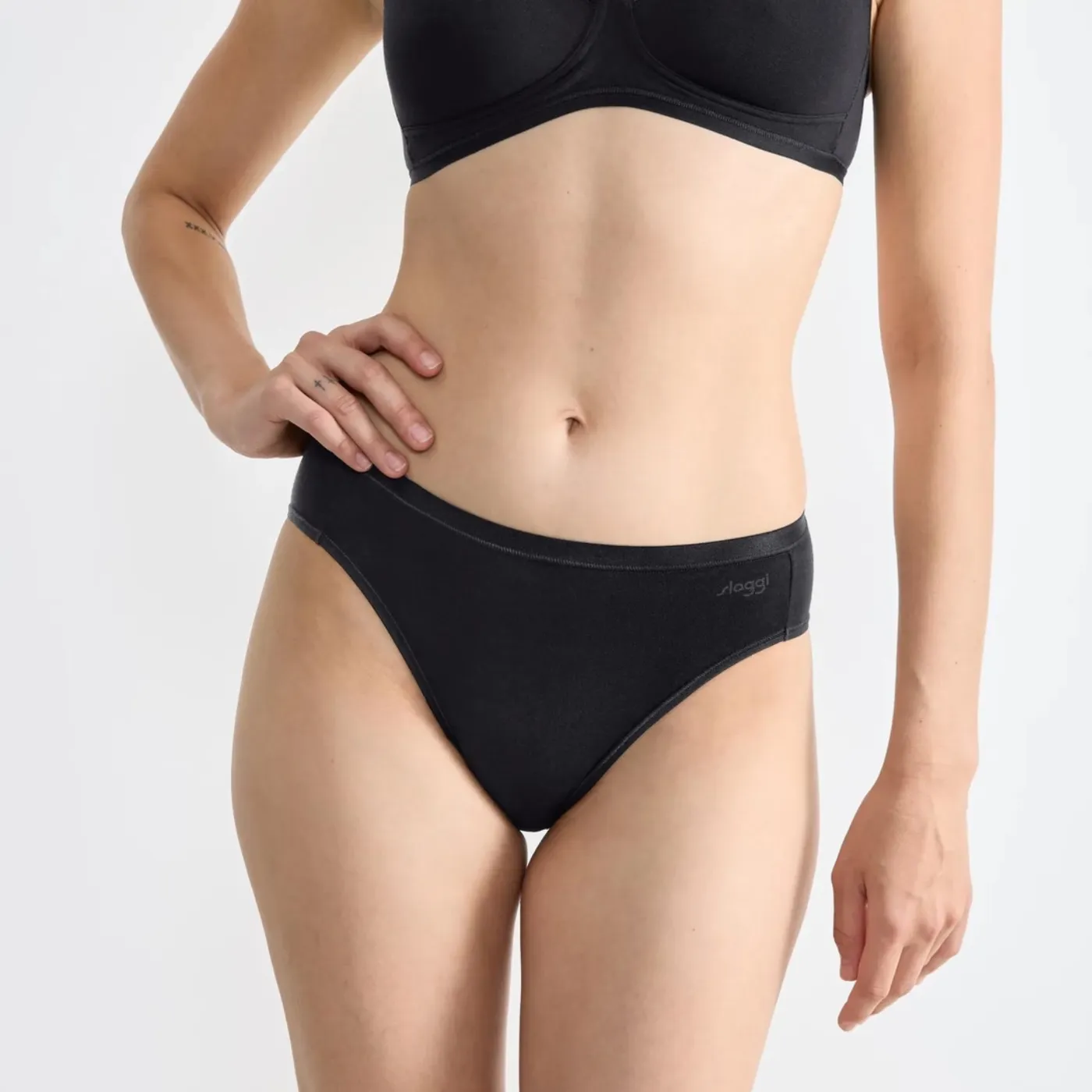 Sloggi GO Cotton Tai 3 Pack Brief | Cream / Black