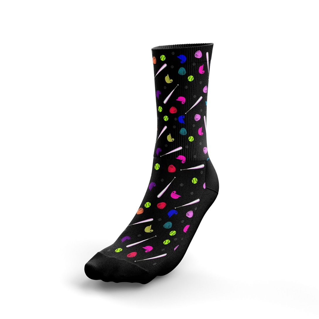 Softball Icons Crew Socks