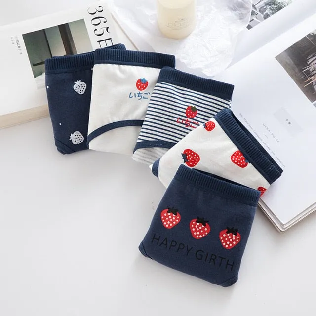 SP&CITY 5pcs/set Cartoon Cute Animal Women's Panties Soft Cotton Seamless Underwear Briefs Girls Sanitary Pants Sexy Lingerie
