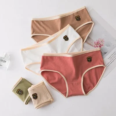 SP&CITY 5pcs/set Cartoon Cute Animal Women's Panties Soft Cotton Seamless Underwear Briefs Girls Sanitary Pants Sexy Lingerie