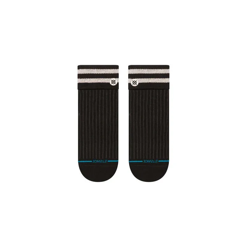 Stance Roll Cuff Quarter Black Socks