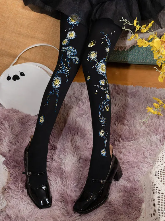 Steampunk Lolita Socks Black Accessory Polyester Lolita Accessories