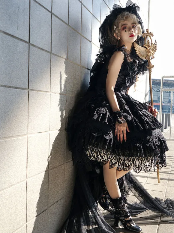 Steampunk Lolita Stocking Black Lace Accessory Polyester Lace Lolita Socks