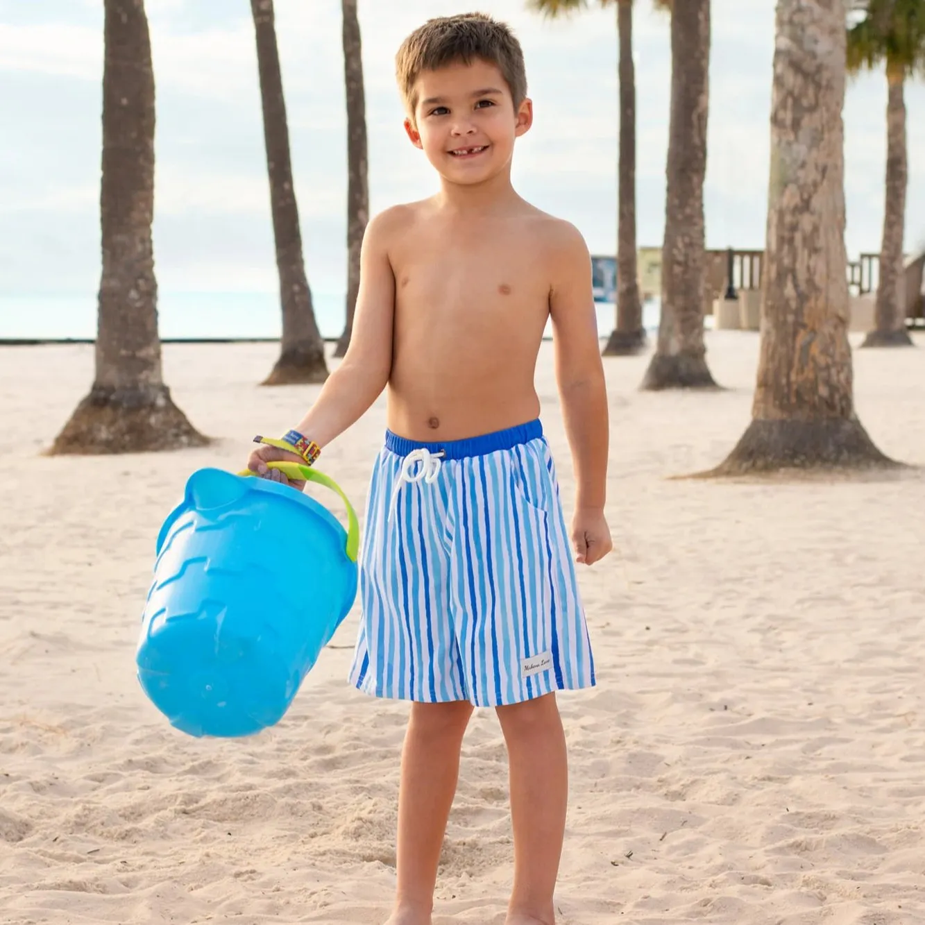 Striped Boys Swim Trunks ~Size 12 month ONLY~