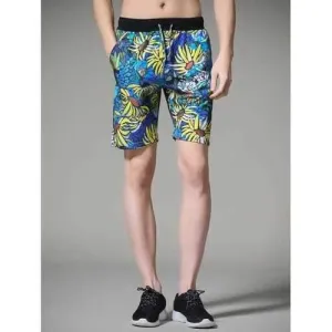 Sunflower Printed Drawstring Board Shorts - Xl