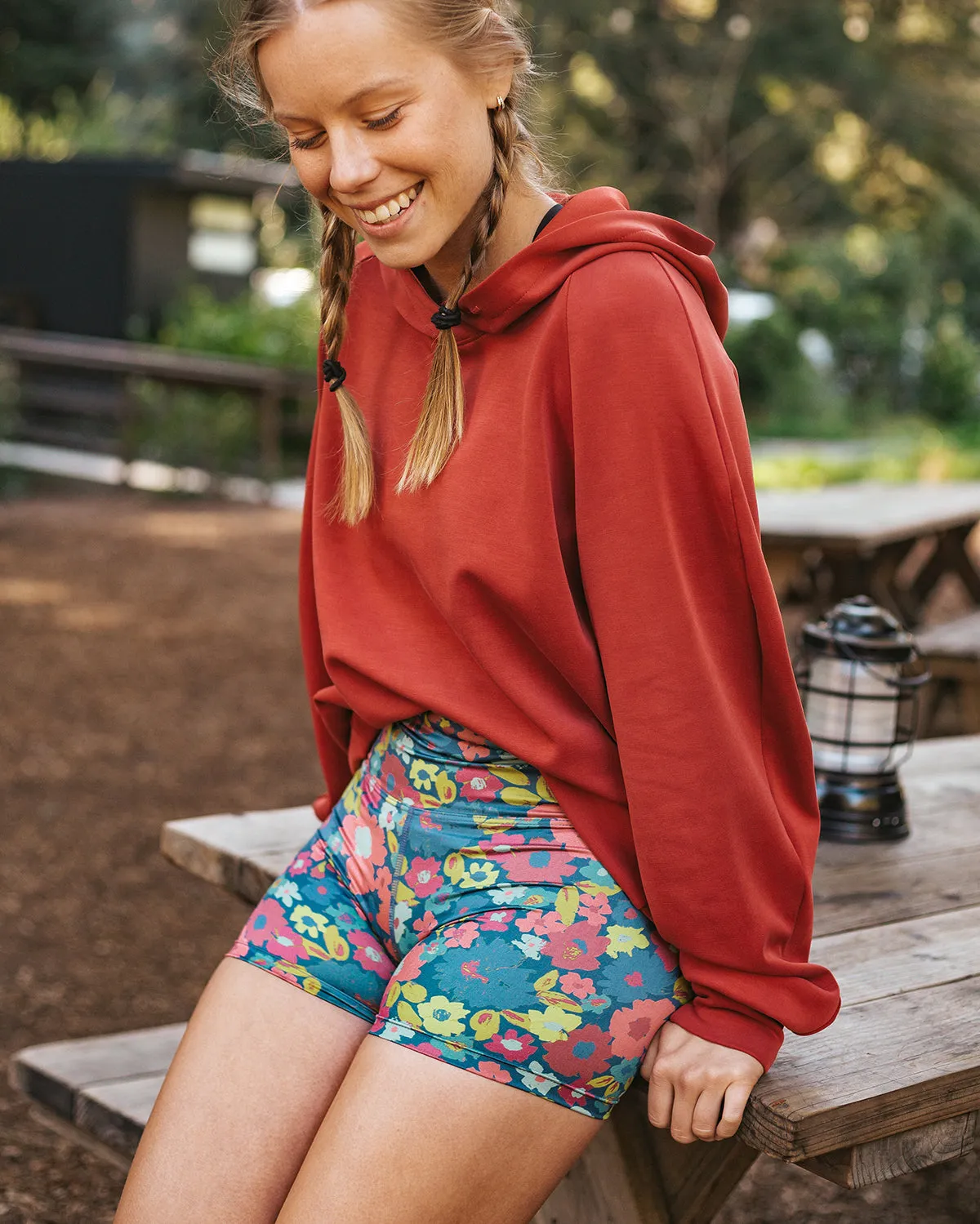 Sunrise Bike Shorts - Groovy Meadow