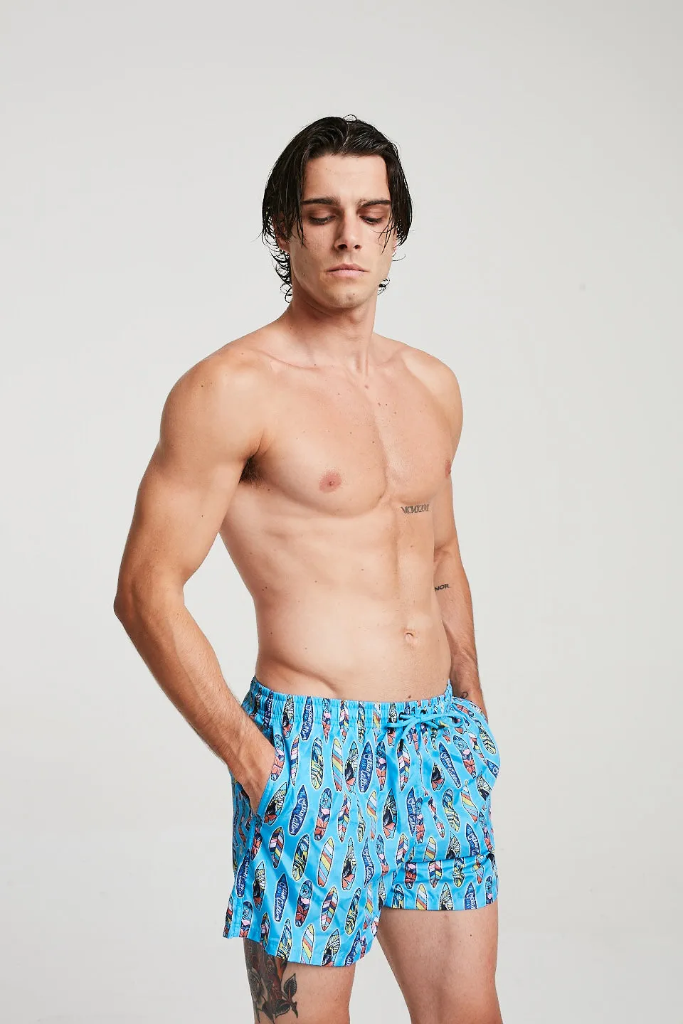Surfer Swim Shorts In Light Blue