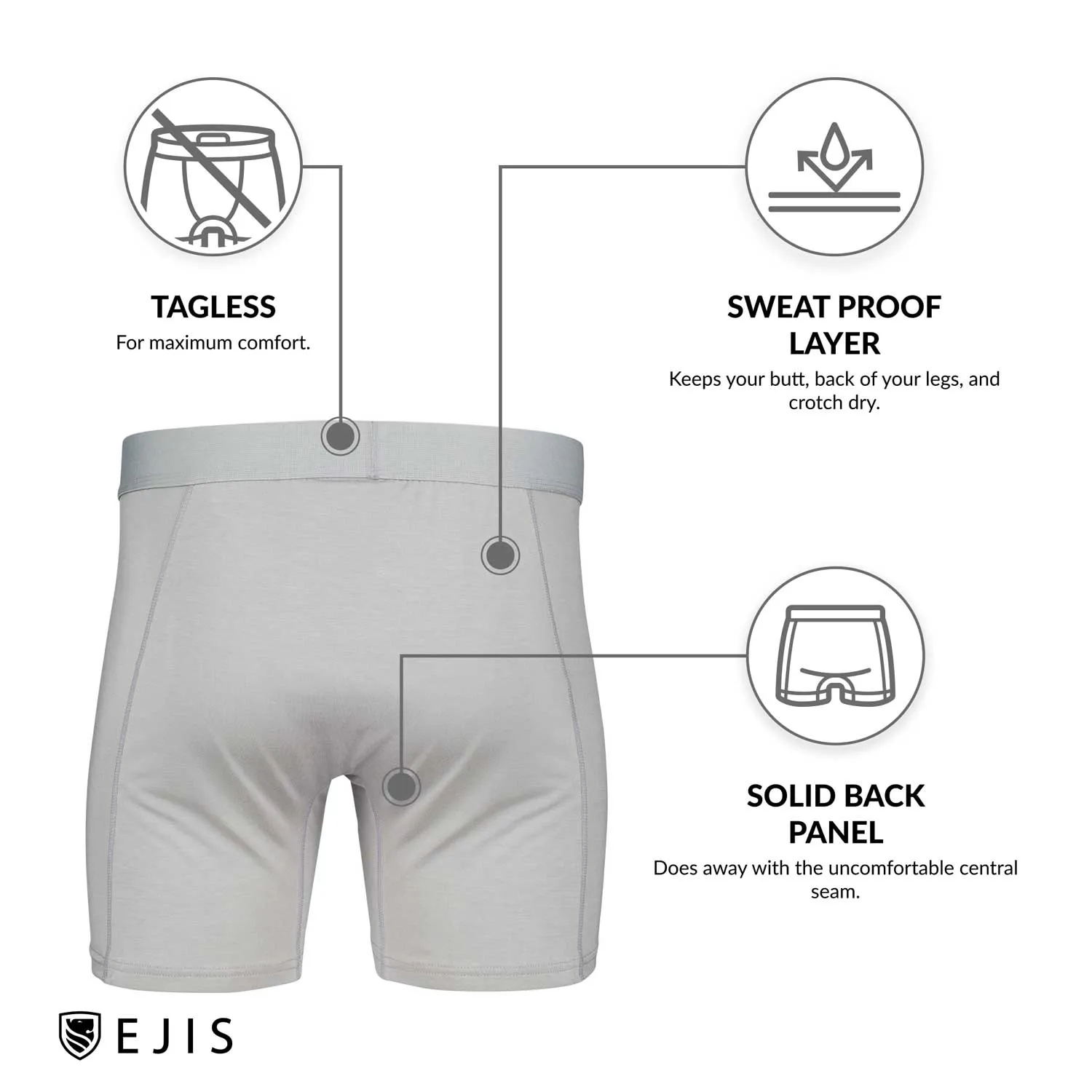 Sweat Proof Men's Boxer Briefs with Pouch - Mix 6-Pack (3x Black, Green)