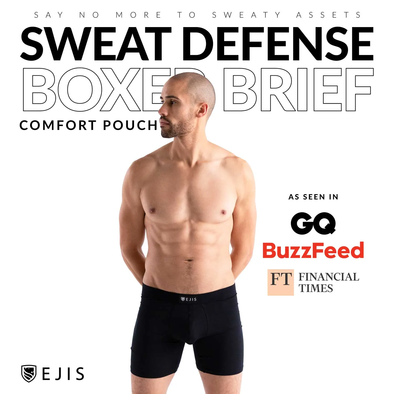 Sweat Proof Men's Boxer Briefs with Pouch - Mix 6-Pack (3x Black, Green)