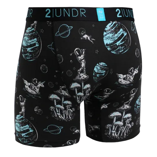 Swing Shift Boxer Brief - Space Golf Black