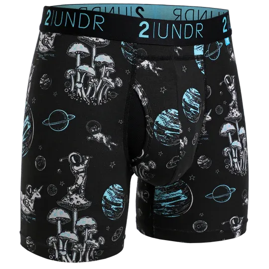 Swing Shift Boxer Brief - Space Golf Black