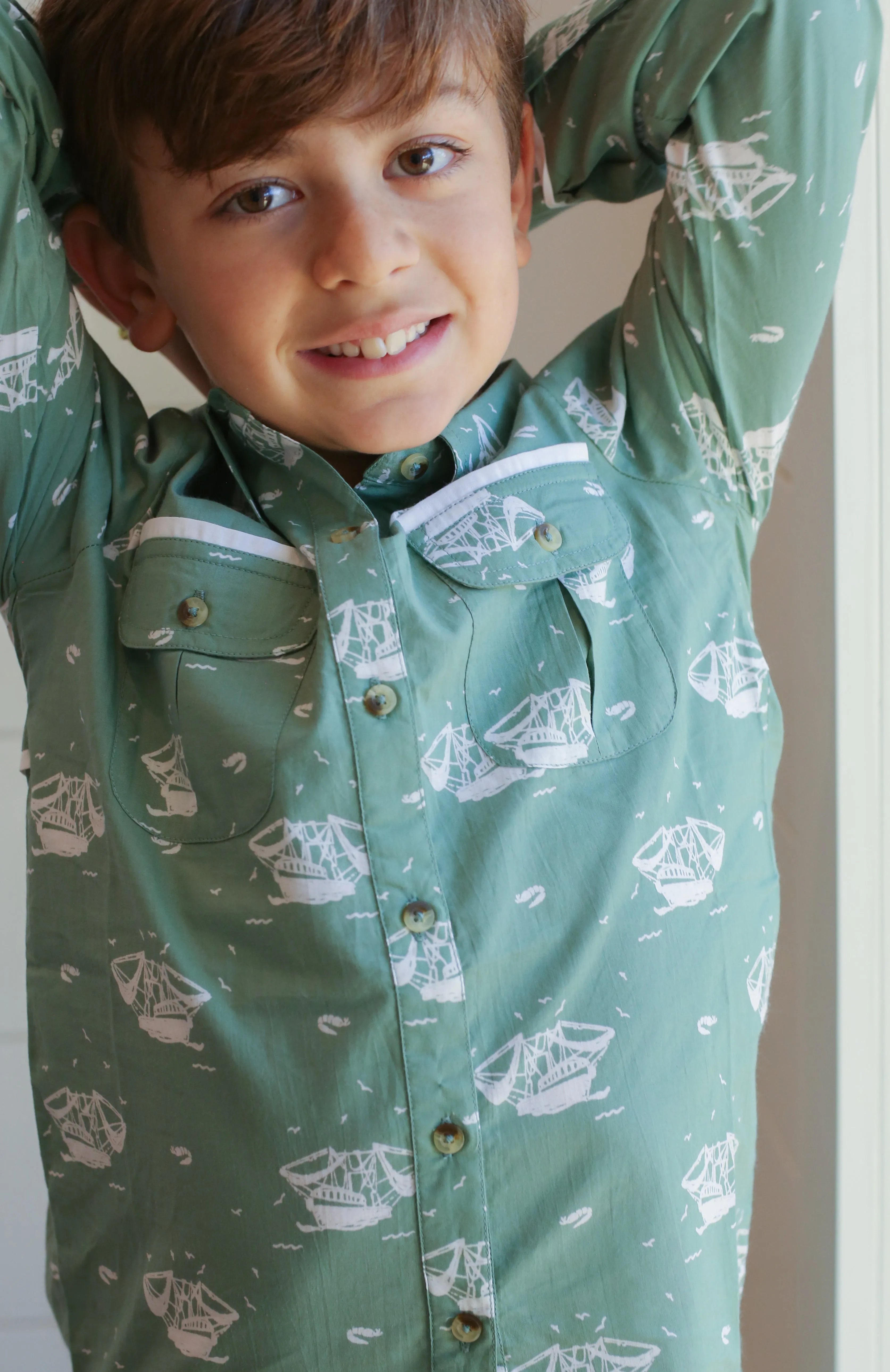The Sea Shirt - Long Sleeve - Shrimp Boats