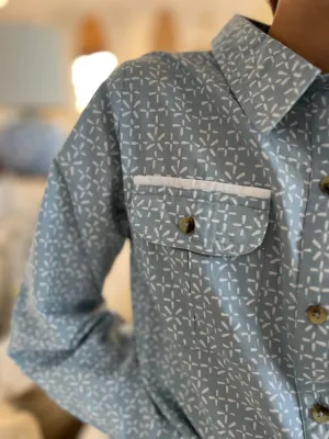 The Sea Shirt - Long Sleeve - Snowflake Stitch
