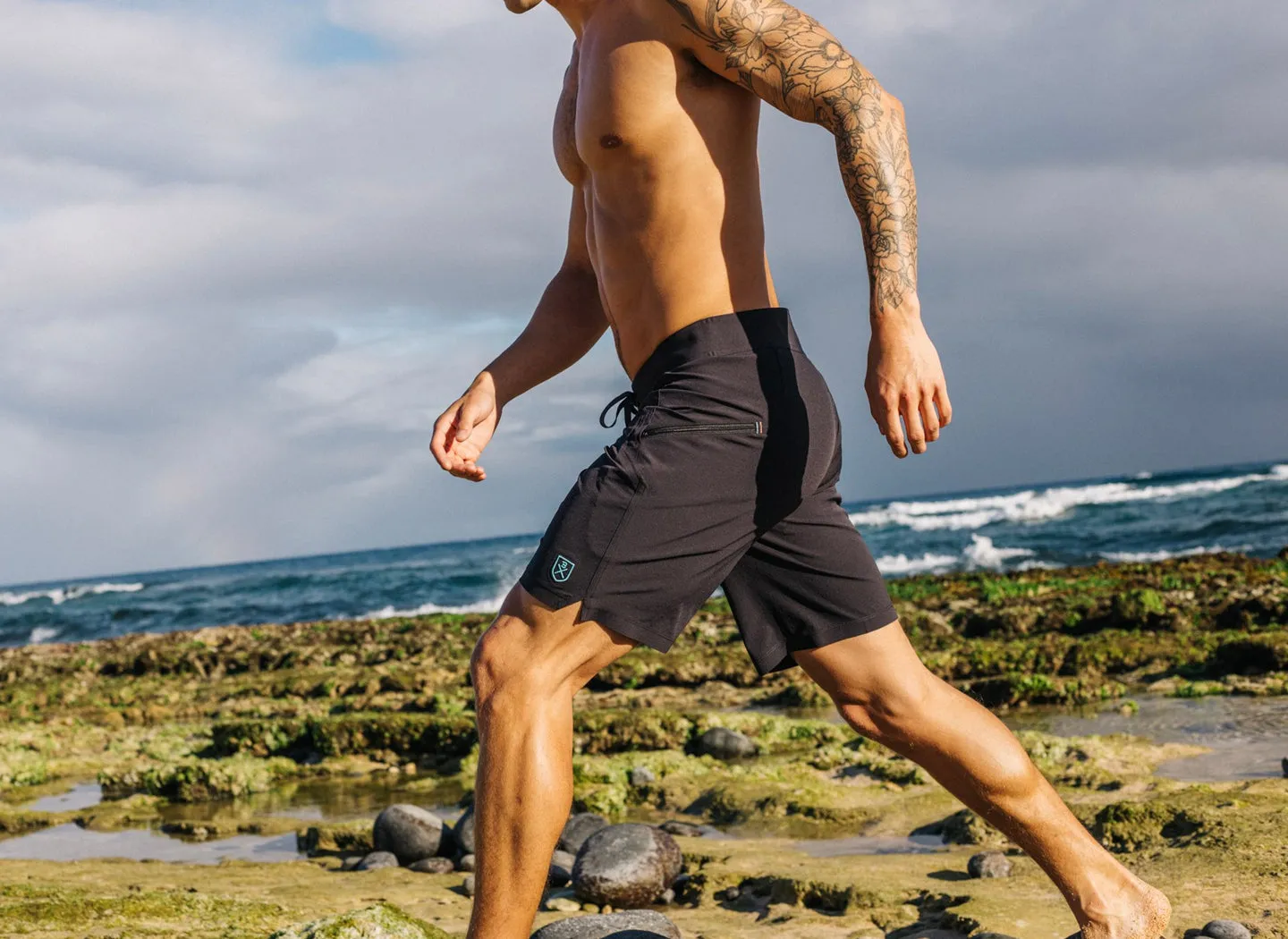 The Spartan Board Shorts -  9" Inseam - Makai Blue
