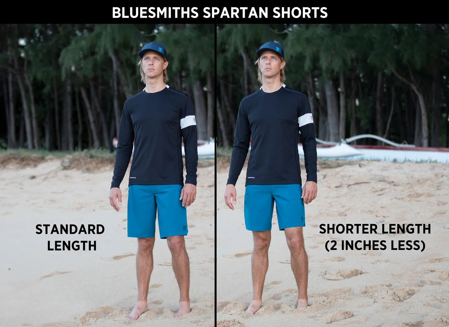 The Spartan Board Shorts -  9" Inseam - Makai Blue