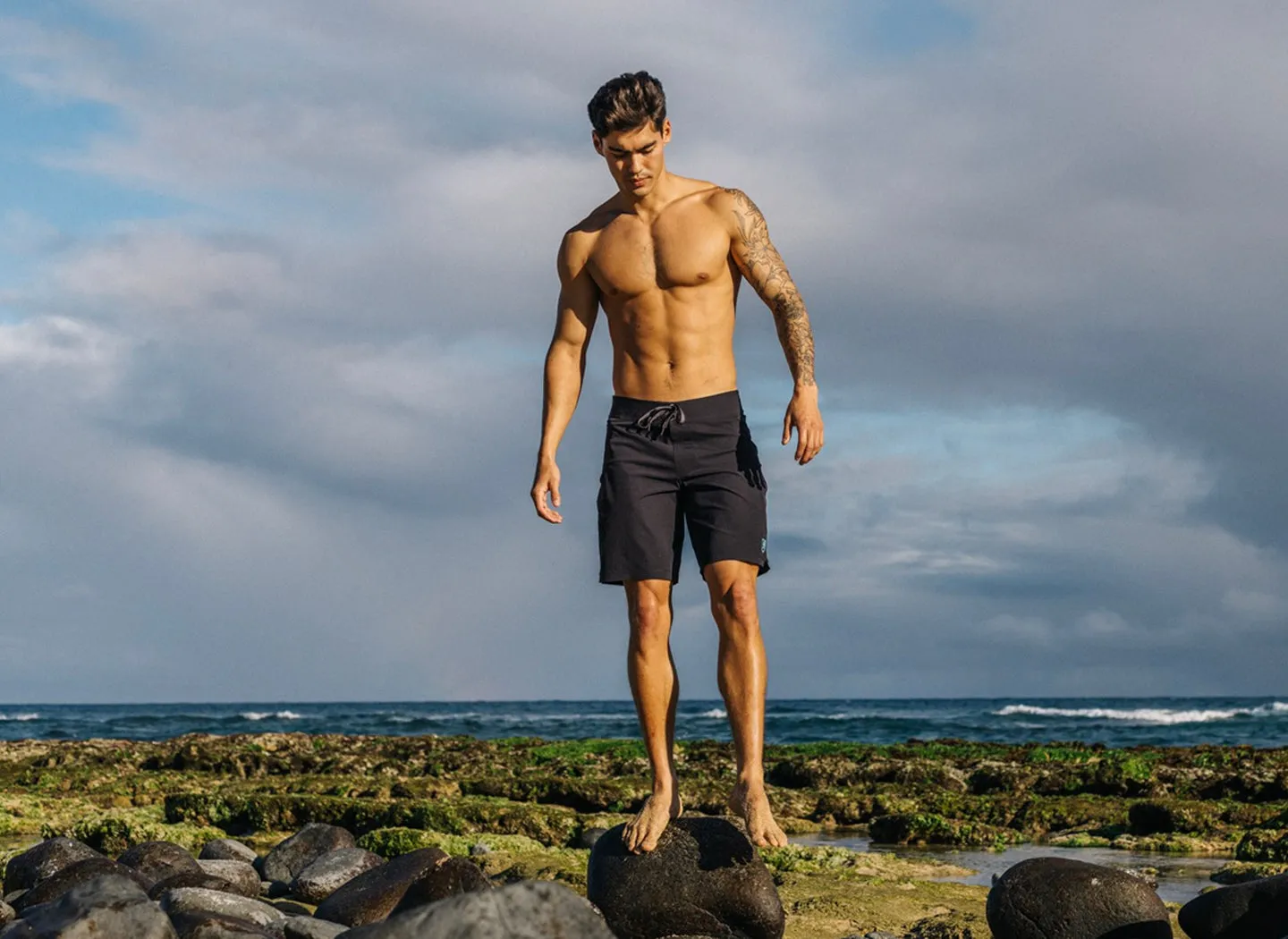 The Spartan Board Shorts -  9" Inseam - Makai Blue
