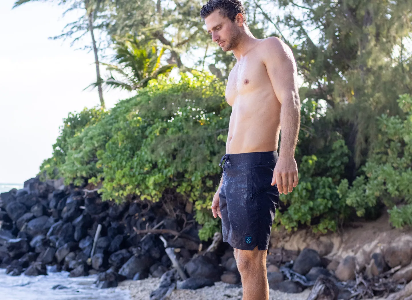 The Spartan Board Shorts -  9" Inseam - Makai Blue
